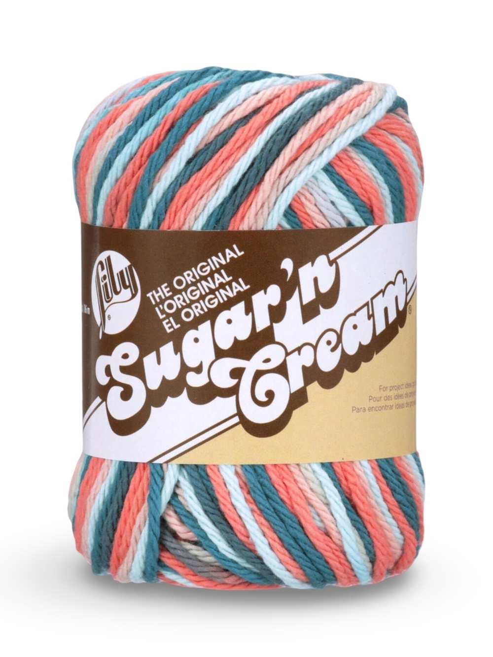 Lily Sugar'n Cream Variegated Cotton Yarn — Coral Seas 🪸🌊